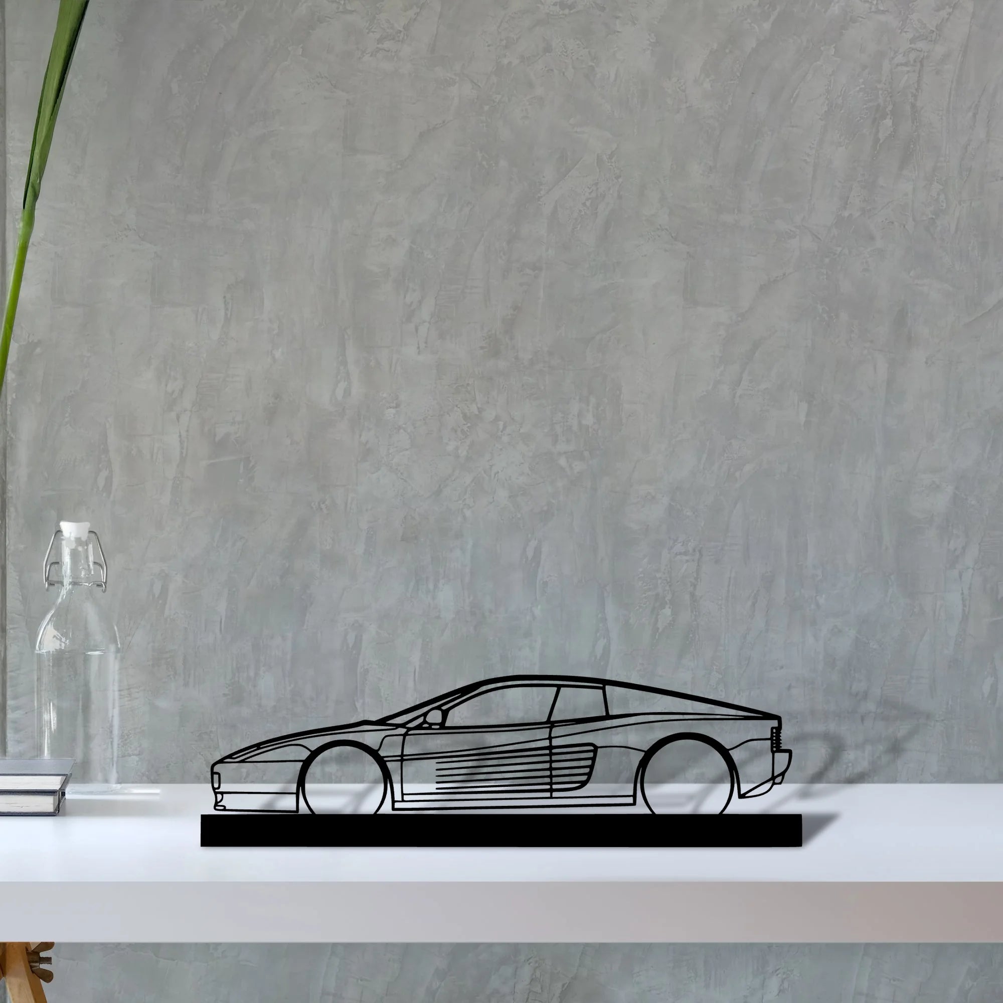 testarossa Silhouette Metal Art Stand - Tinvibe