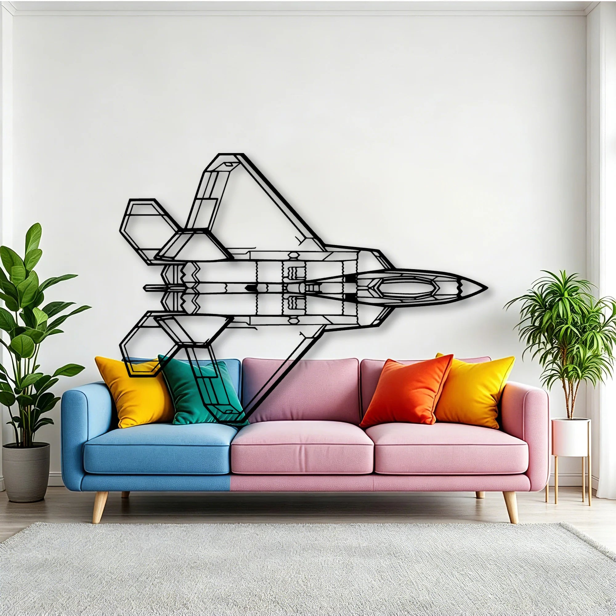 Tornado 2 Classic Aircraft Silhouette Metal Wall Art - Tinvibe