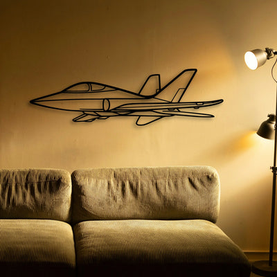 Tornado 3 Classic Aircraft Silhouette Metal Wall Art - Tinvibe