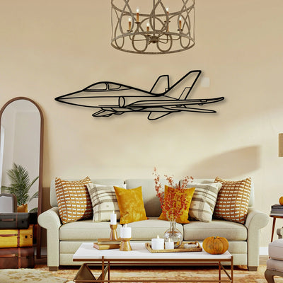 Tornado 3 Classic Aircraft Silhouette Metal Wall Art - Tinvibe