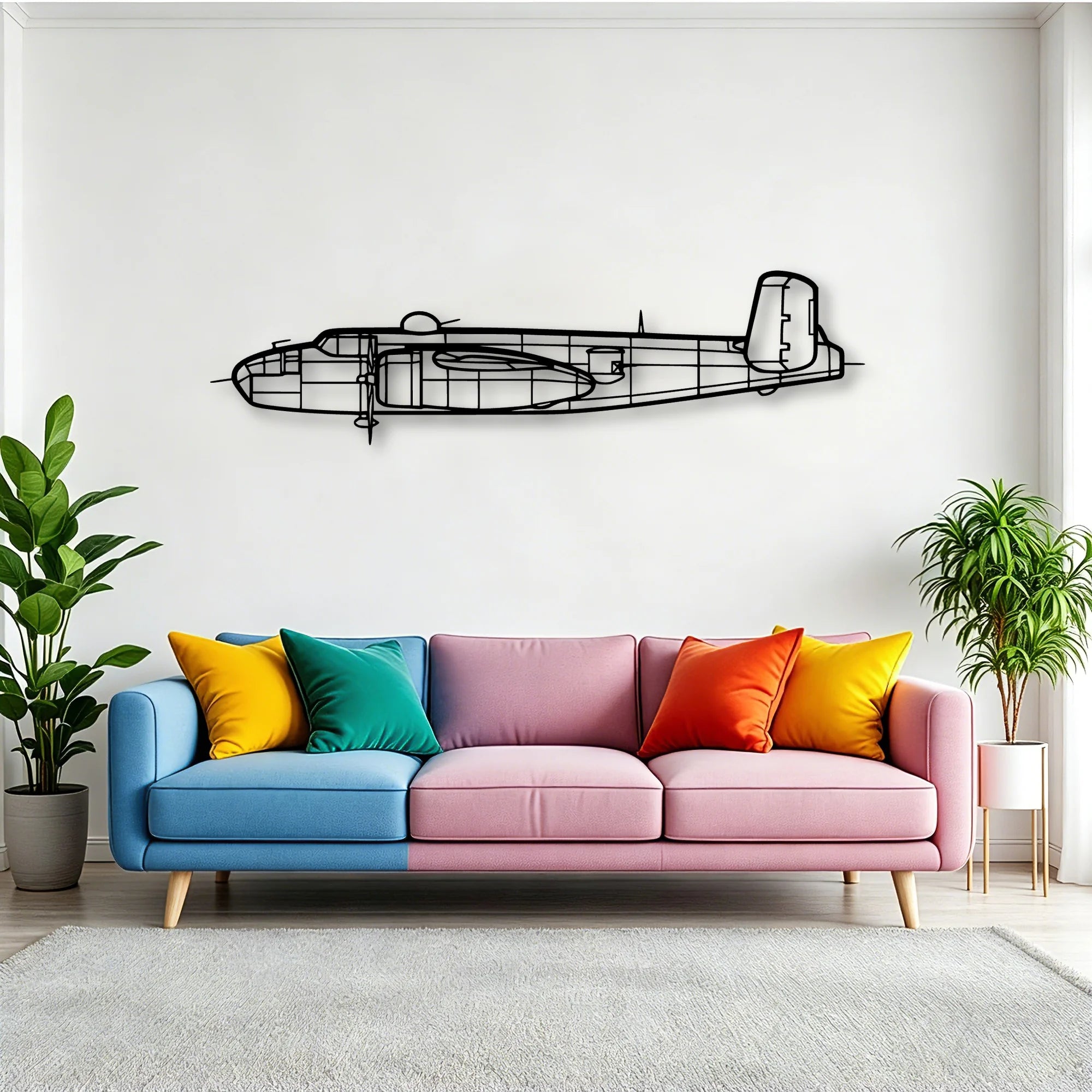 Tornado 4 Classic Aircraft Silhouette Metal Wall Art - Tinvibe