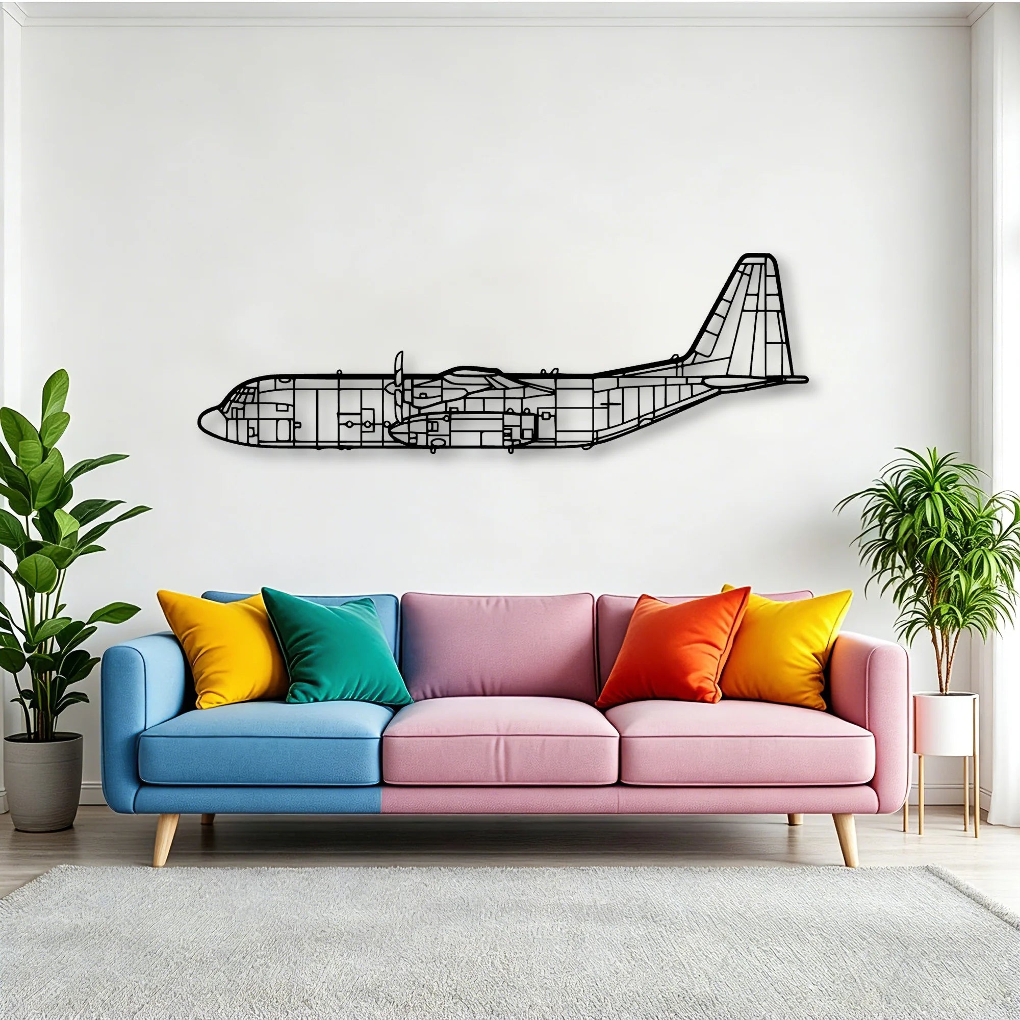 Tornado 7 Classic Aircraft Silhouette Metal Wall Art - Tinvibe