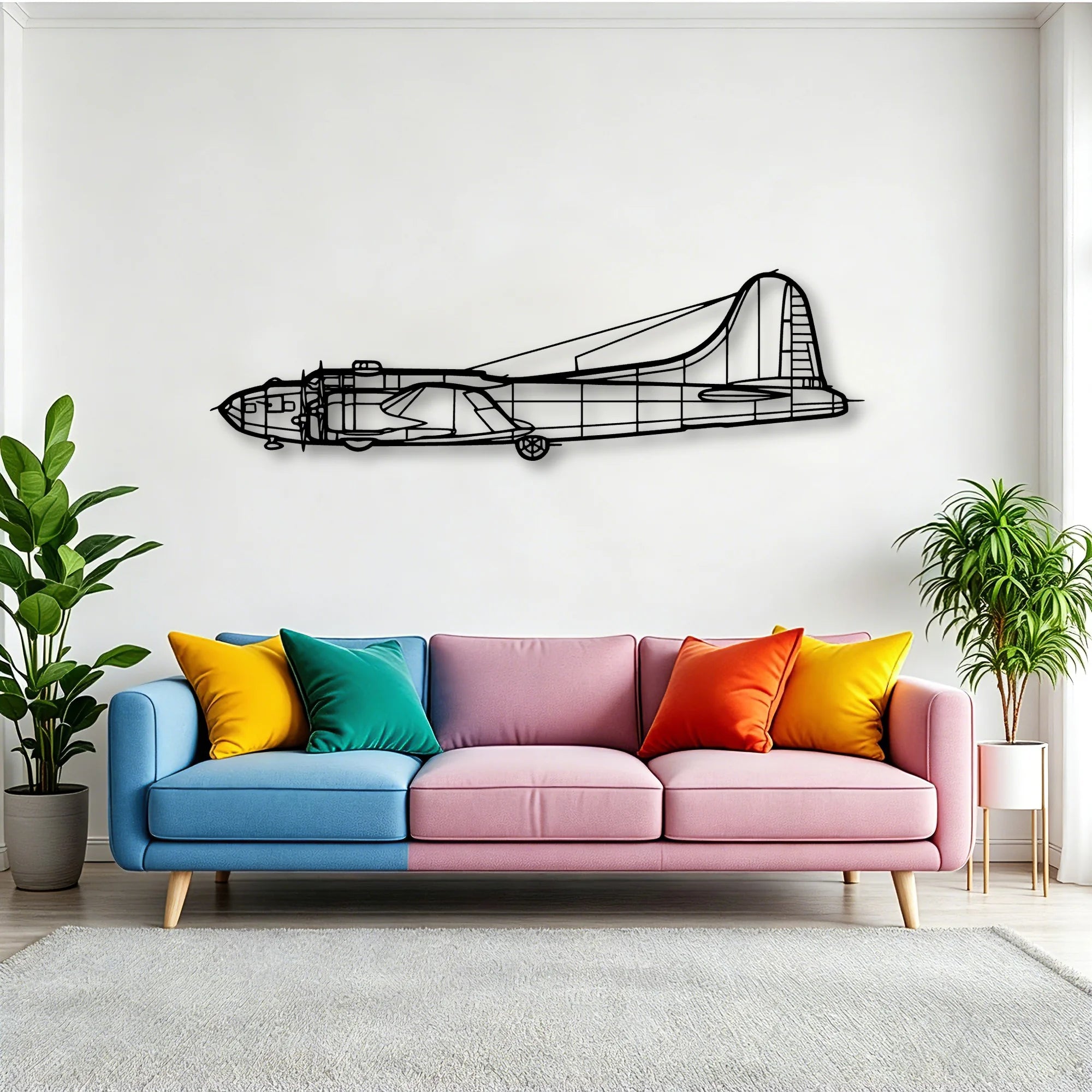 Tornado 9 Classic Aircraft Silhouette Metal Wall Art - Tinvibe
