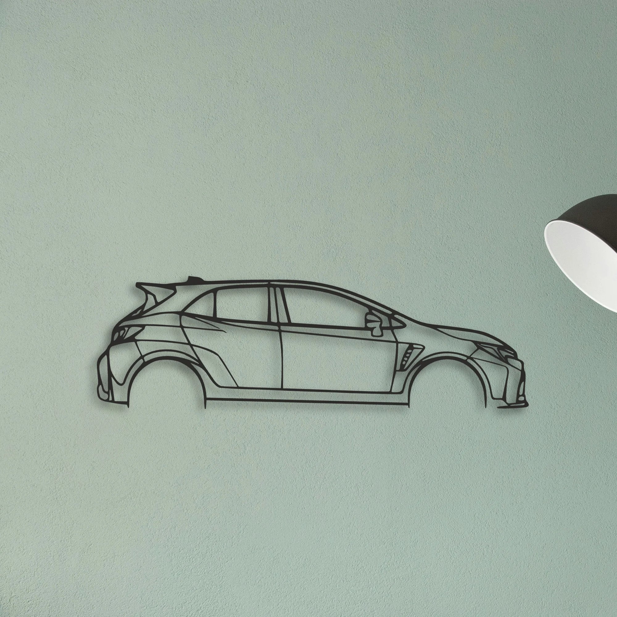 Toyota Corolla GR Classic Silhouette Metal Wall Art - Tinvibe