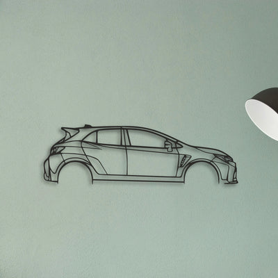 Toyota Corolla GR Classic Silhouette Metal Wall Art - Tinvibe