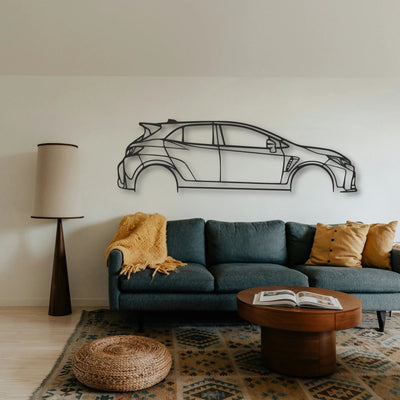 Toyota Corolla GR Classic Silhouette Metal Wall Art - Tinvibe