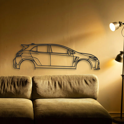 Toyota Corolla GR Classic Silhouette Metal Wall Art - Tinvibe