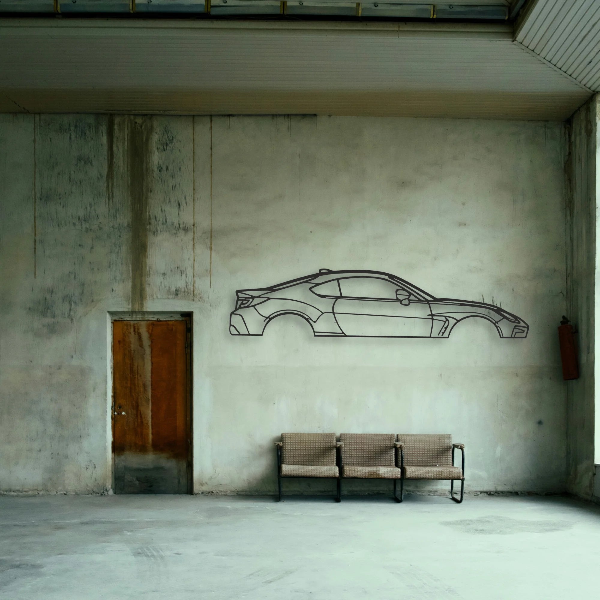 Toyota GR86 Classic Silhouette Metal Wall Art - Tinvibe