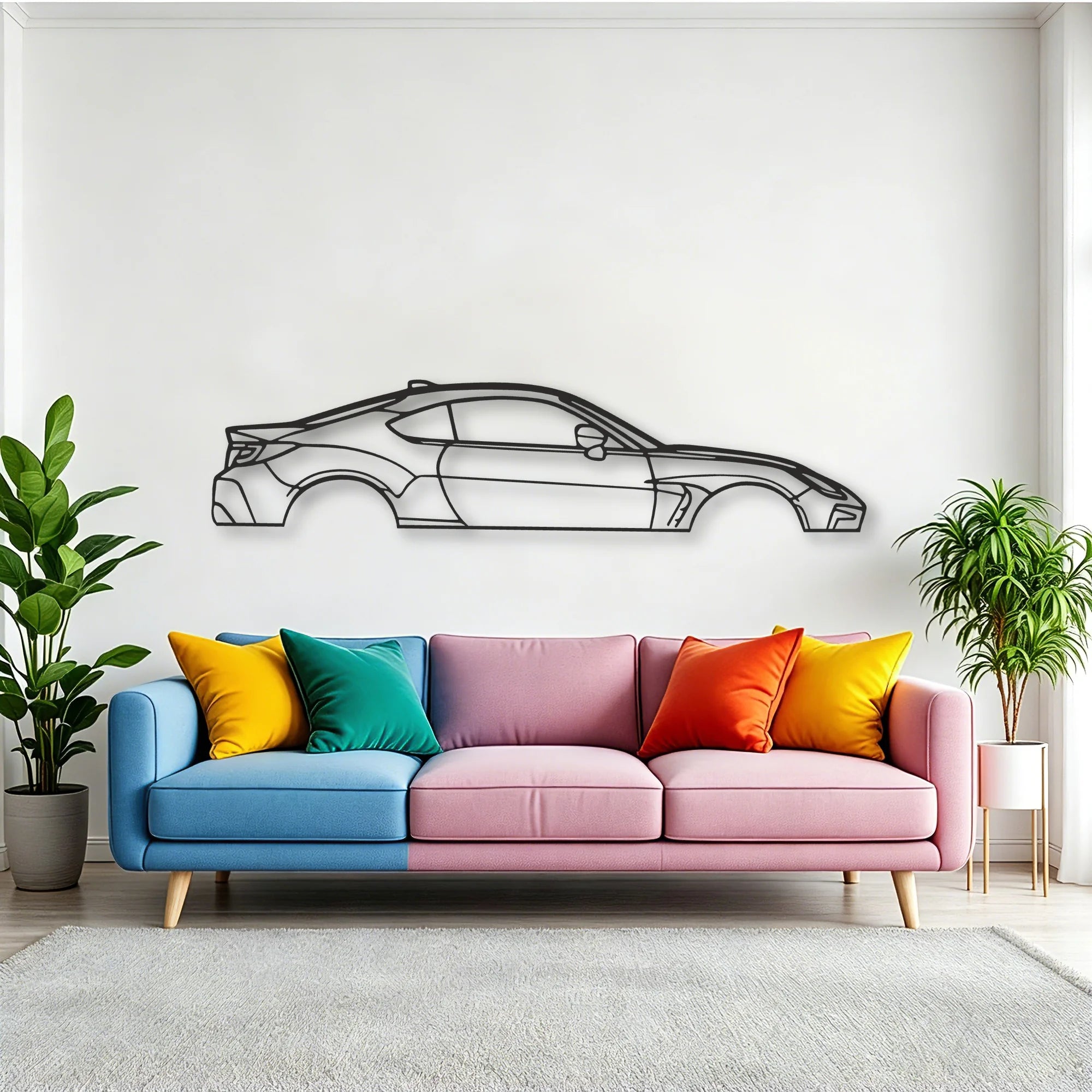 Toyota GR86 Classic Silhouette Metal Wall Art - Tinvibe