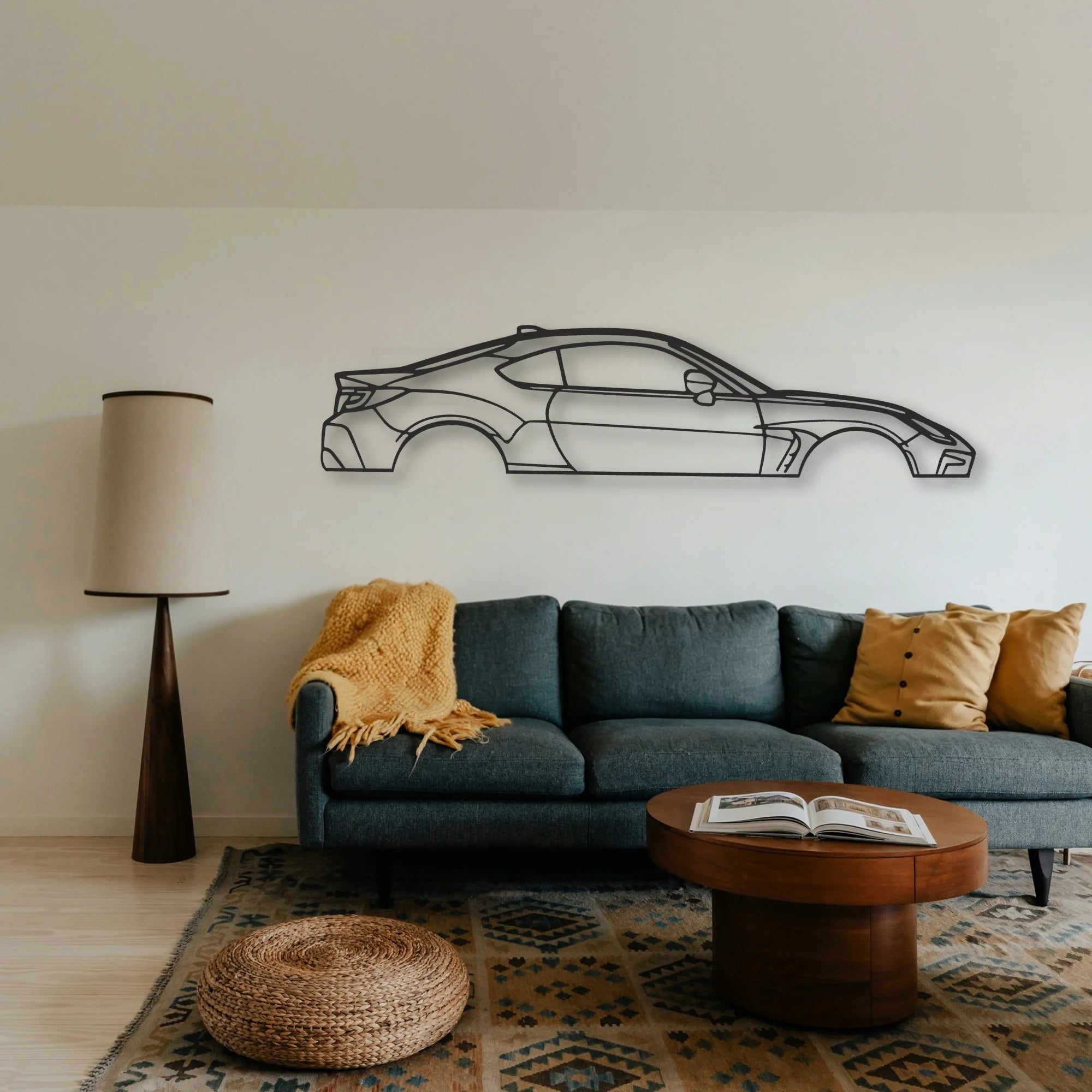 Toyota GR86 Classic Silhouette Metal Wall Art - Tinvibe