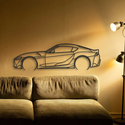 Toyota GR Supra Classic Silhouette Metal Wall Art - Tinvibe