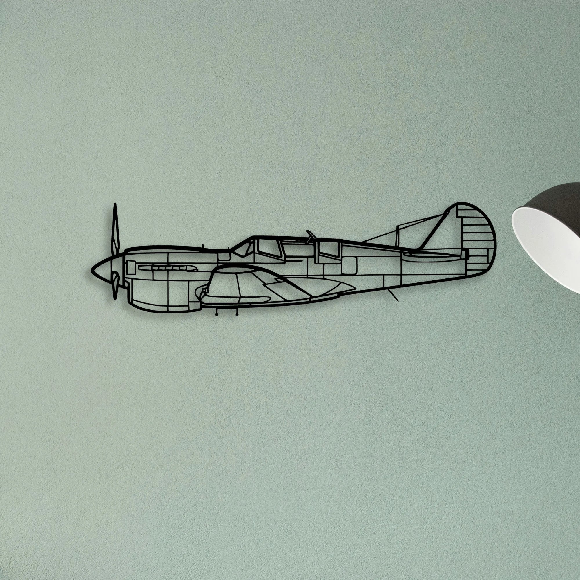 Tp 40N Warhawk 2 Classic Aircraft Silhouette Metal Wall Art - Tinvibe