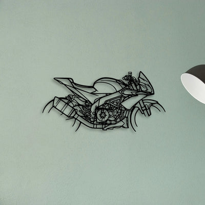 Tuono 2018 2 Classic Motorcycle Silhouette Metal Wall Art - Tinvibe