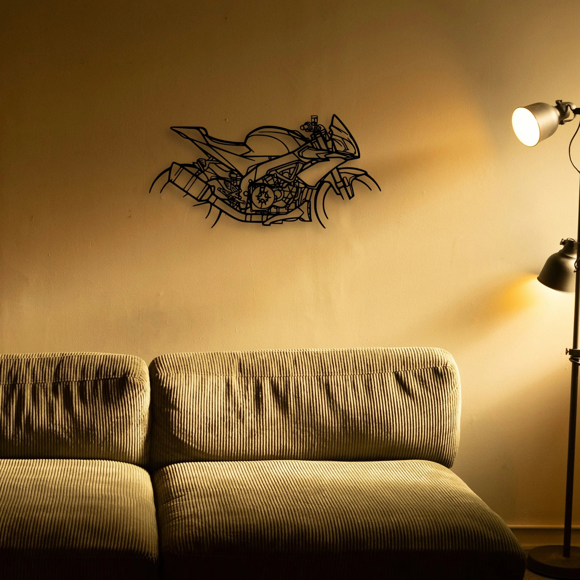 Tuono 2018 2 Classic Motorcycle Silhouette Metal Wall Art - Tinvibe
