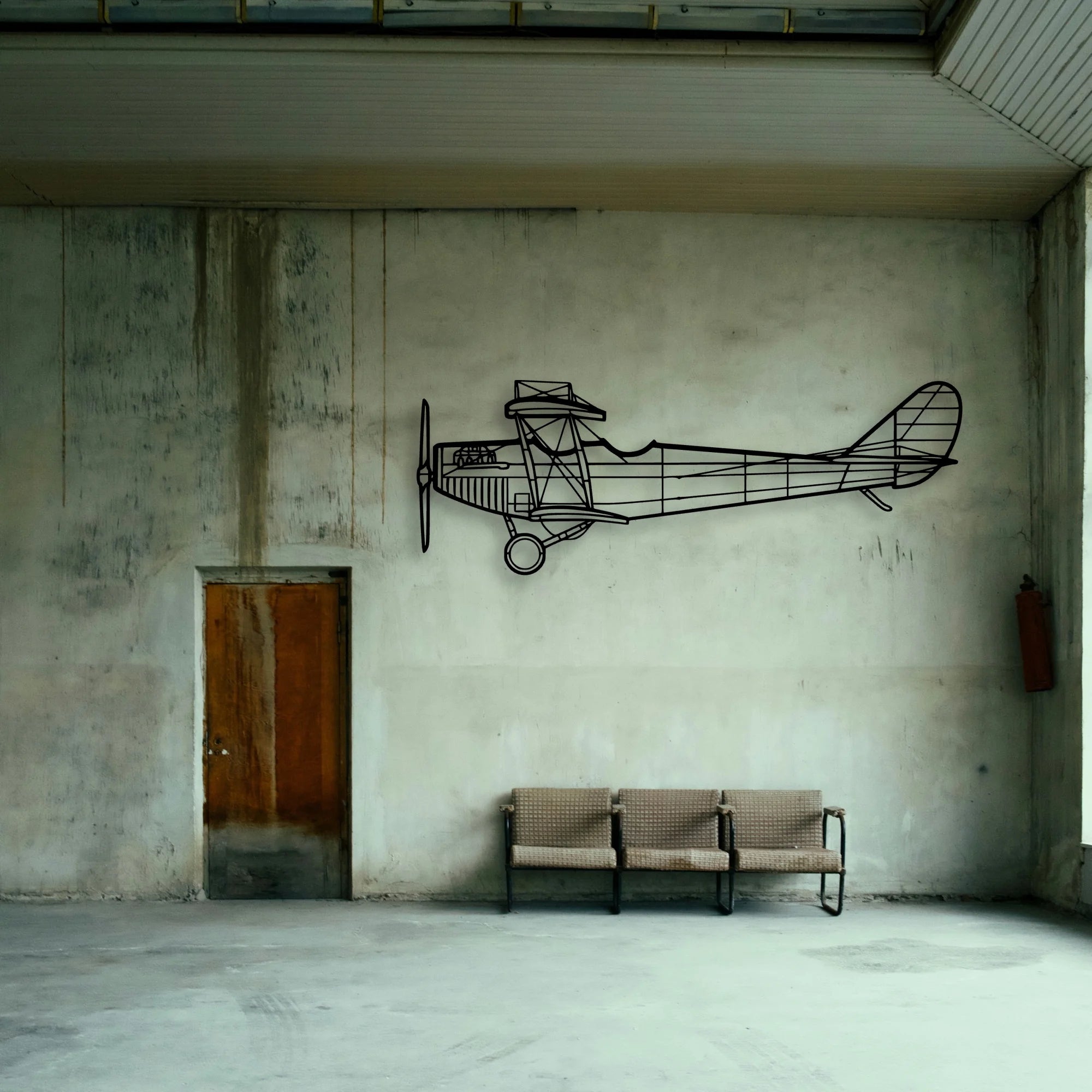 Typhoon Classic Aircraft Silhouette Metal Wall Art - Tinvibe