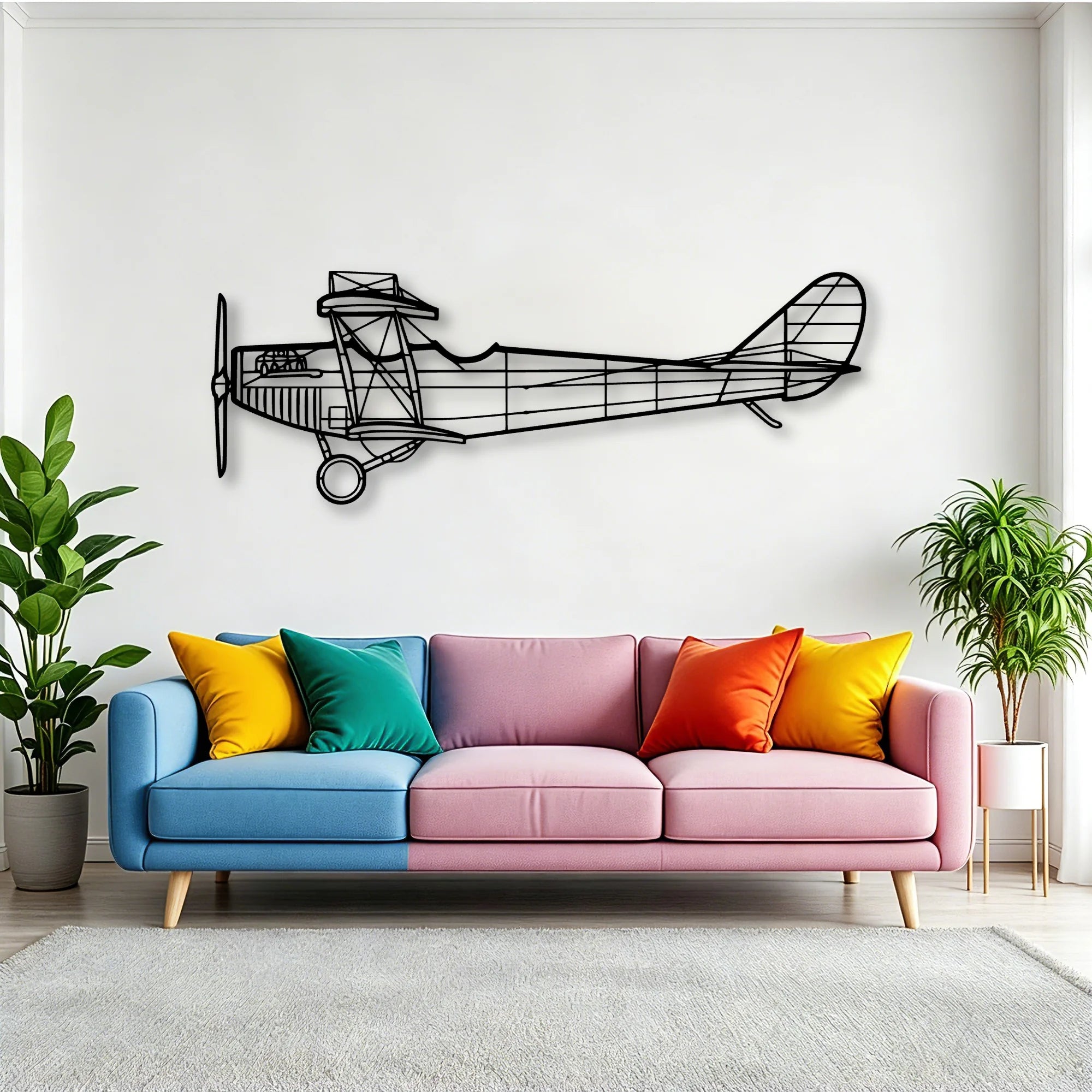 Typhoon Classic Aircraft Silhouette Metal Wall Art - Tinvibe