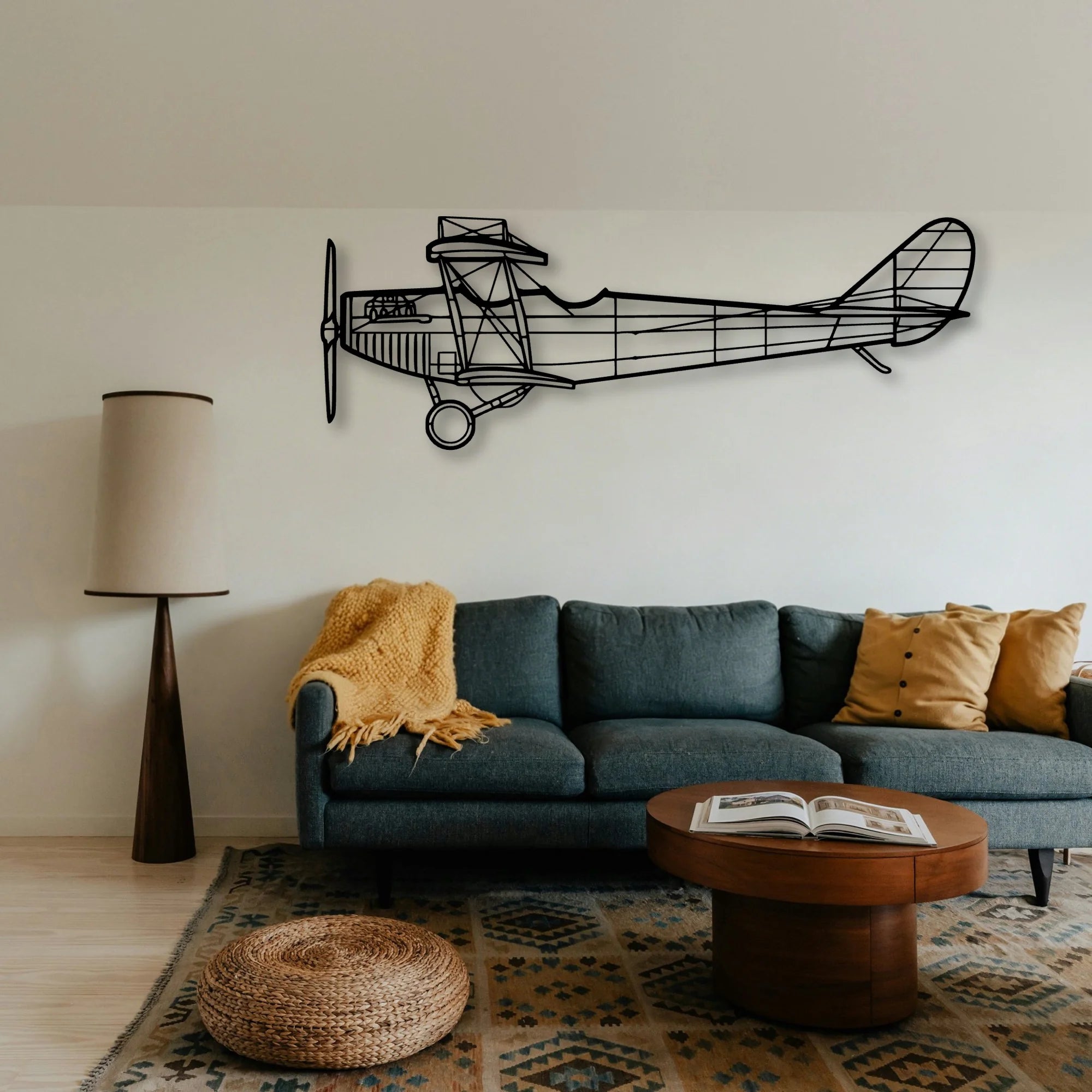 Typhoon Classic Aircraft Silhouette Metal Wall Art - Tinvibe