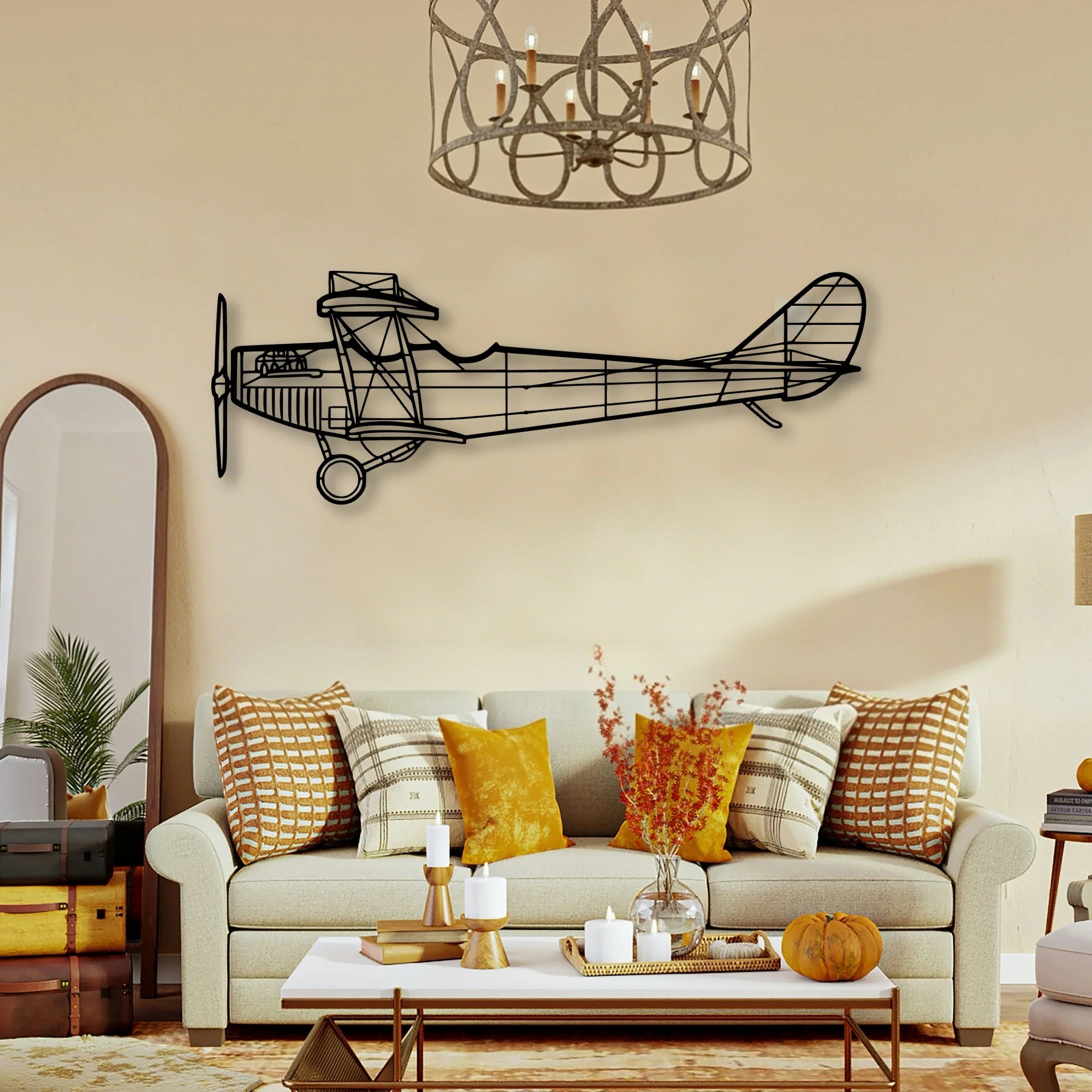Typhoon Classic Aircraft Silhouette Metal Wall Art - Tinvibe