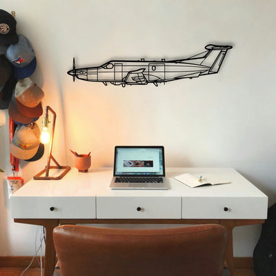 U 28A Draco Classic Aircraft Silhouette Metal Wall Art - Tinvibe