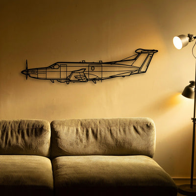 U 28A Draco Classic Aircraft Silhouette Metal Wall Art - Tinvibe