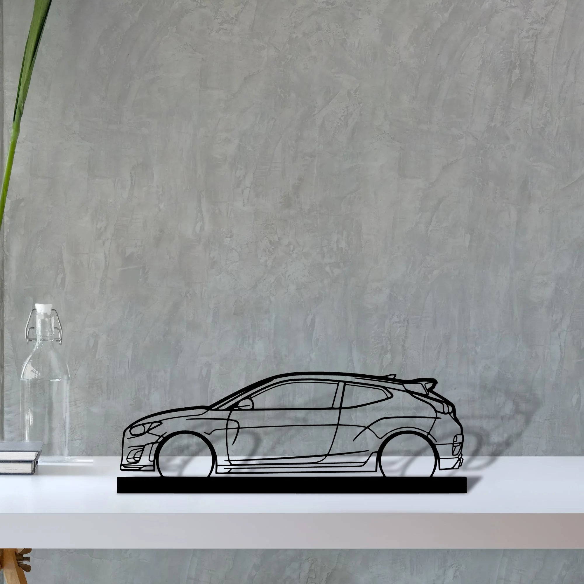 veloster-n Silhouette Metal Art Stand - Tinvibe