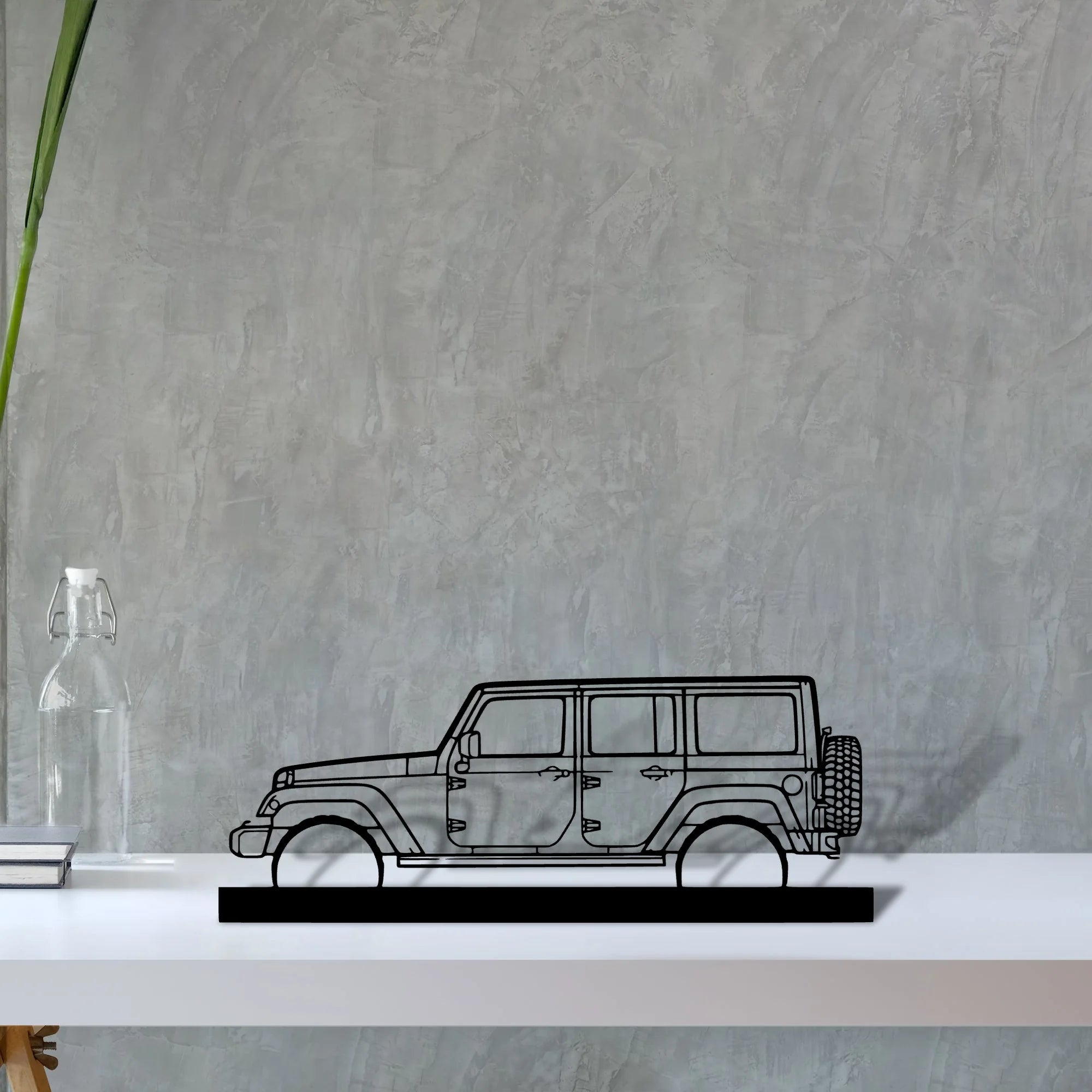 wrangler-2015 Silhouette Metal Art Stand - Tinvibe