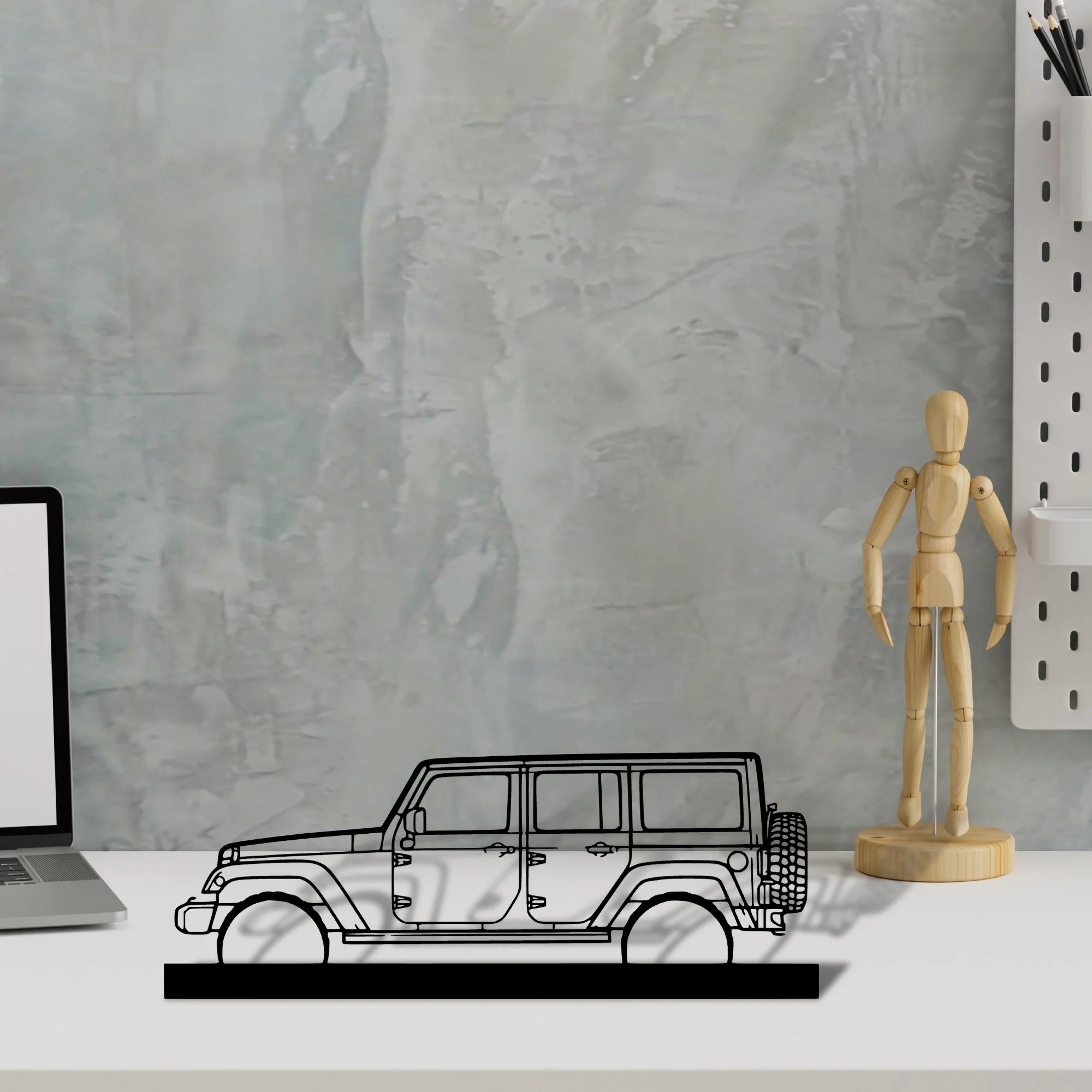 wrangler-2015 Silhouette Metal Art Stand - Tinvibe