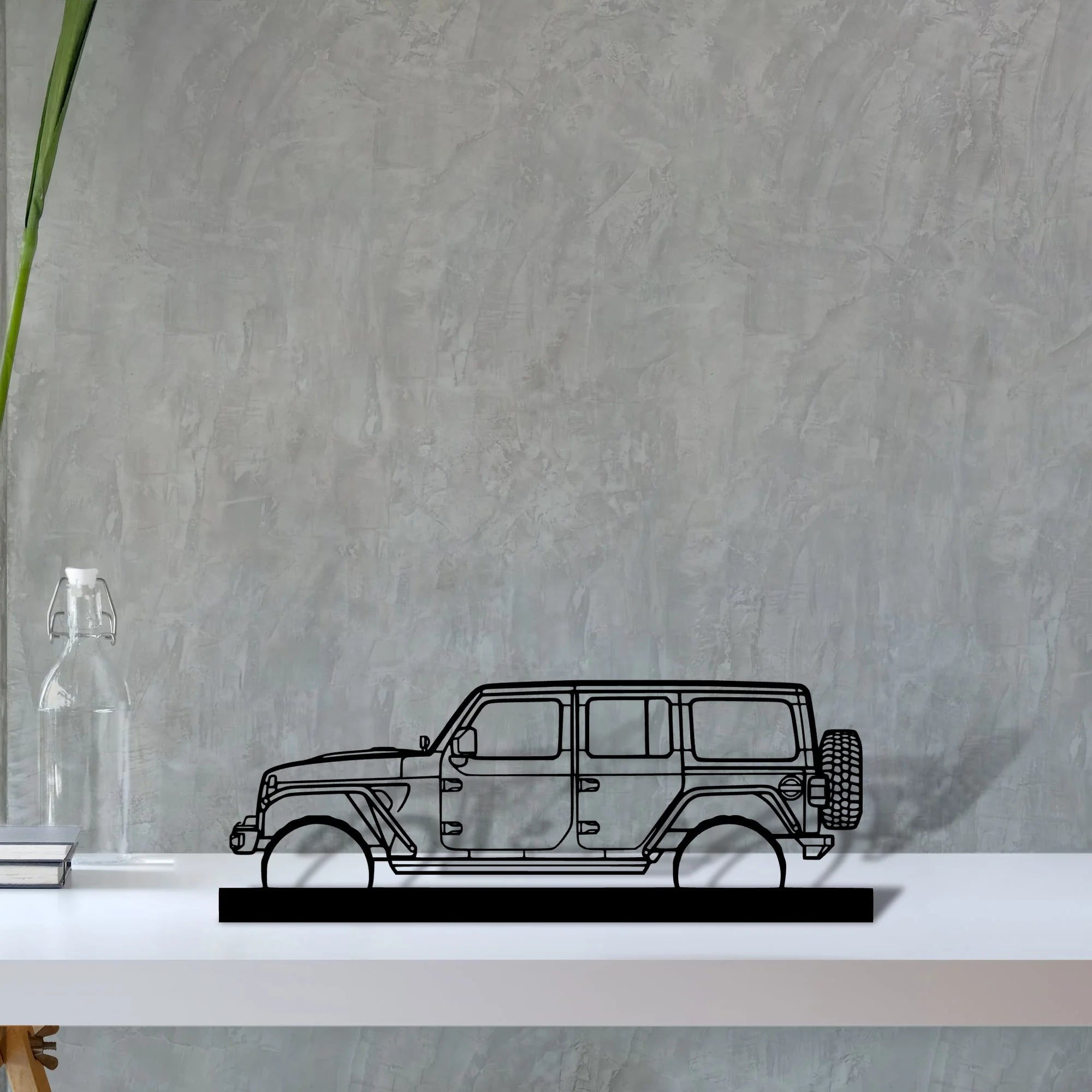 wrangler-2019-2 Silhouette Metal Art Stand - Tinvibe