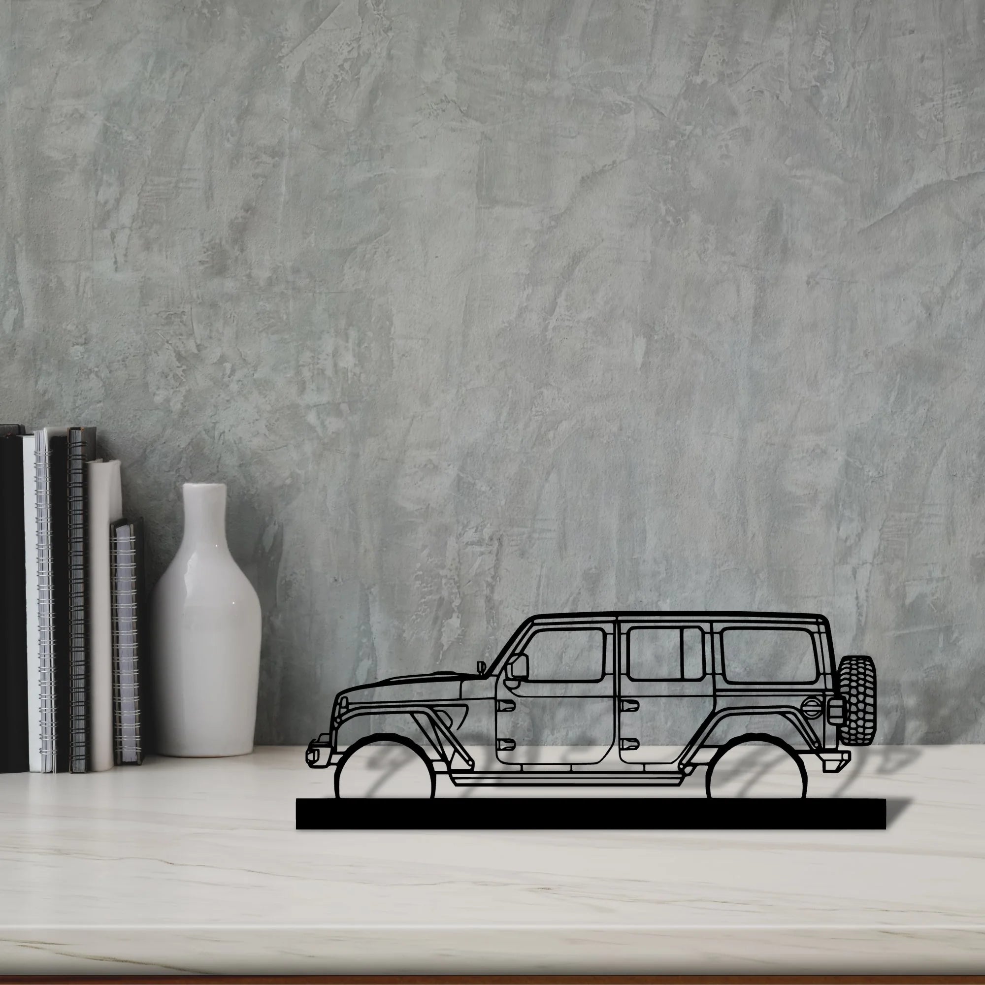 wrangler-2019-2 Silhouette Metal Art Stand - Tinvibe