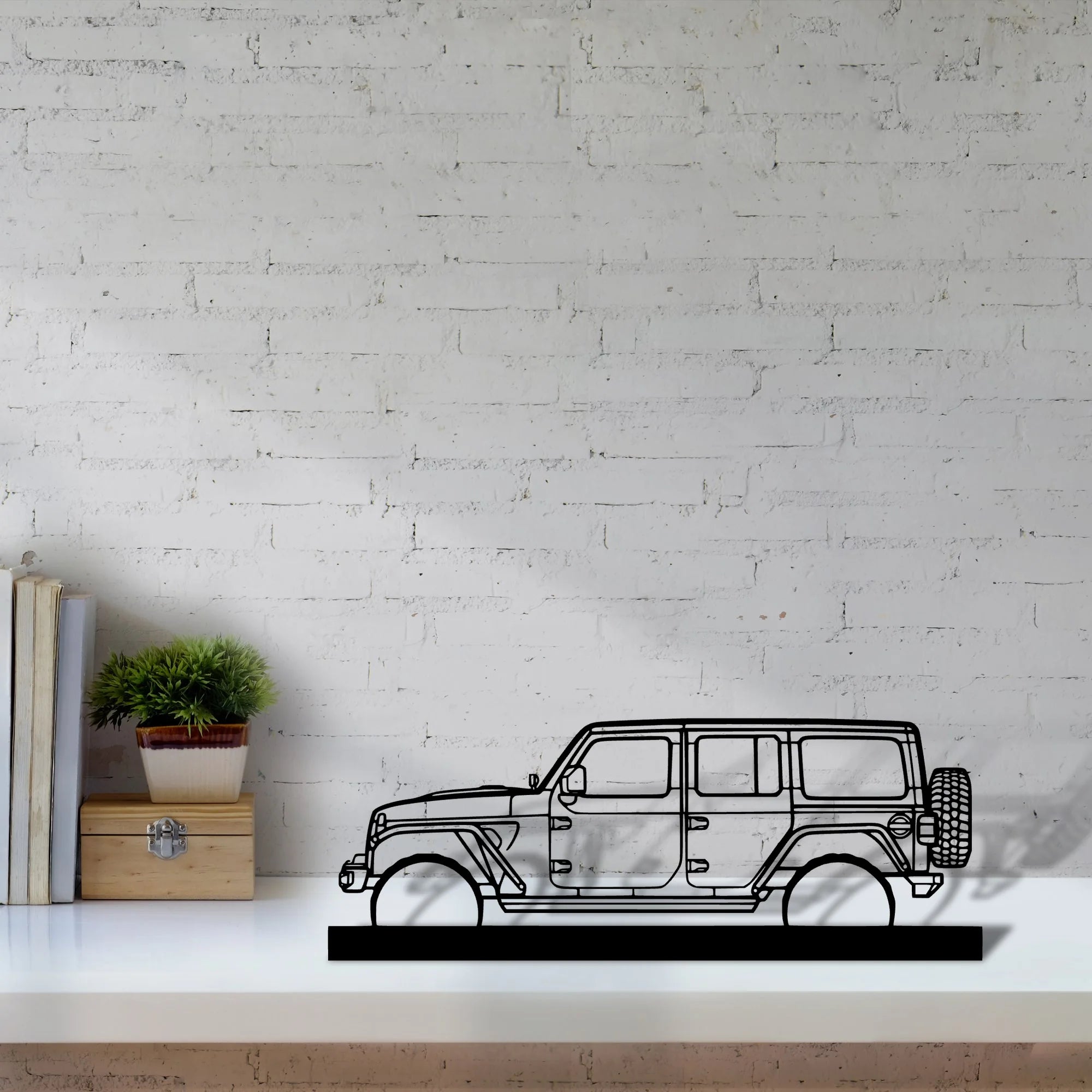 wrangler-2019 Silhouette Metal Art Stand - Tinvibe