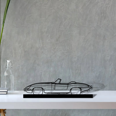 xke-convertible-1967 Silhouette Metal Art Stand - Tinvibe