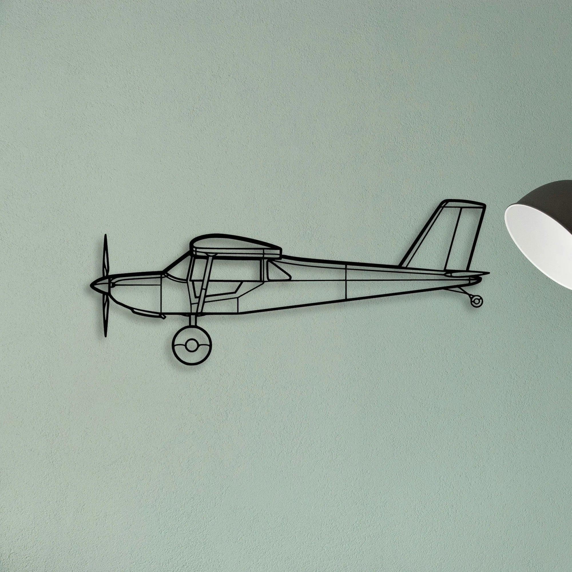 Yak 18T Classic Aircraft Silhouette Metal Wall Art - Tinvibe