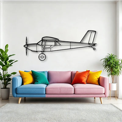 Yak 18T Classic Aircraft Silhouette Metal Wall Art - Tinvibe