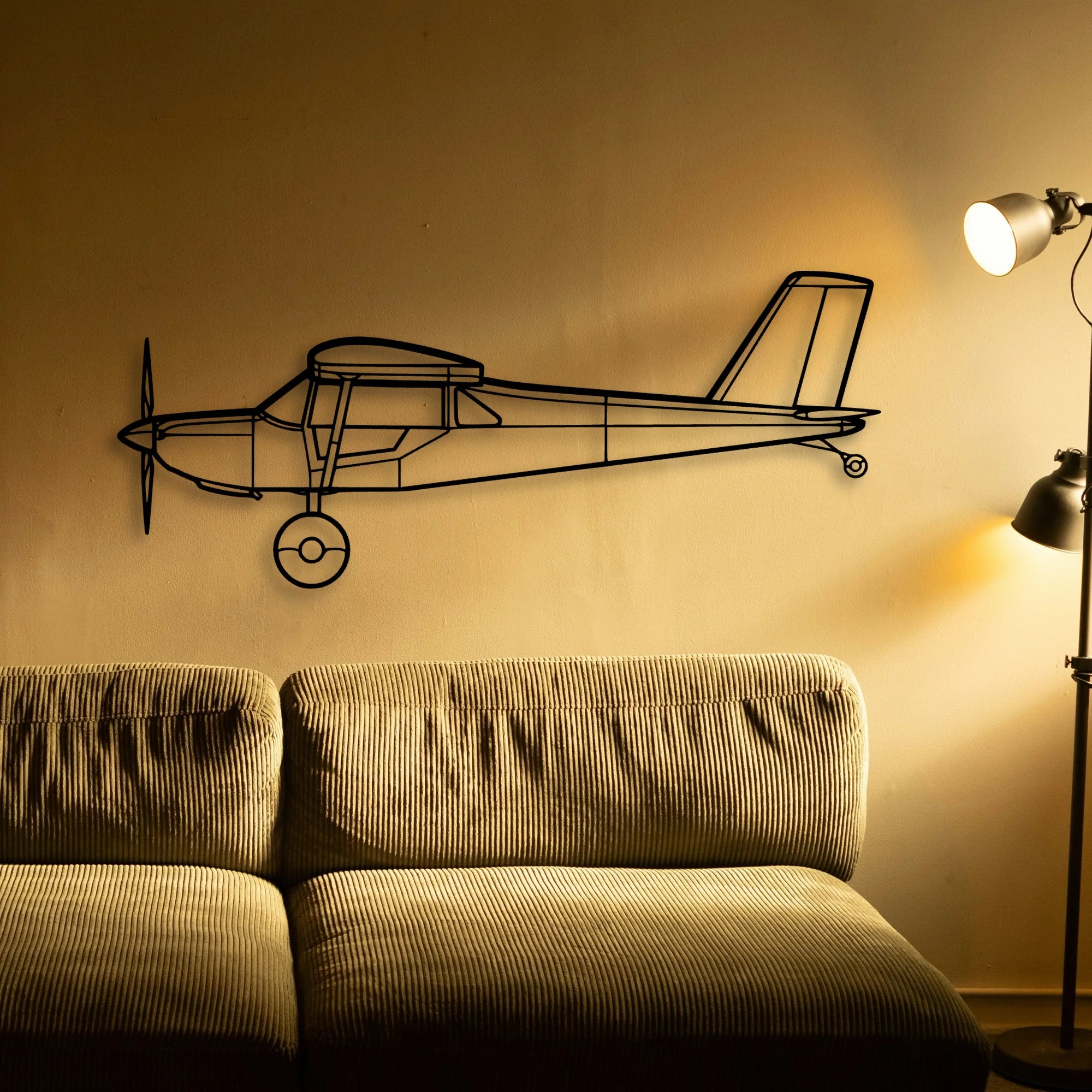 Yak 18T Classic Aircraft Silhouette Metal Wall Art - Tinvibe