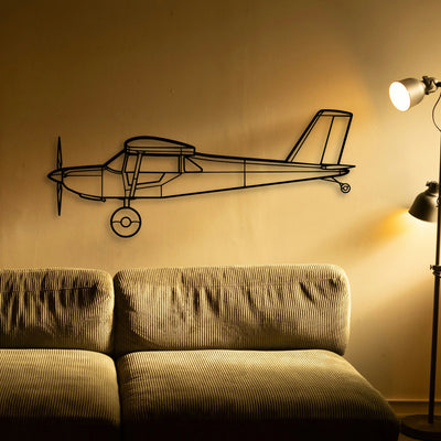 Yak 18T Classic Aircraft Silhouette Metal Wall Art - Tinvibe