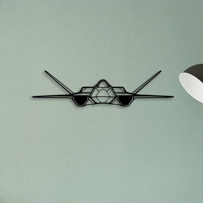 Yf 23 Classic Aircraft Silhouette Metal Wall Art - Tinvibe