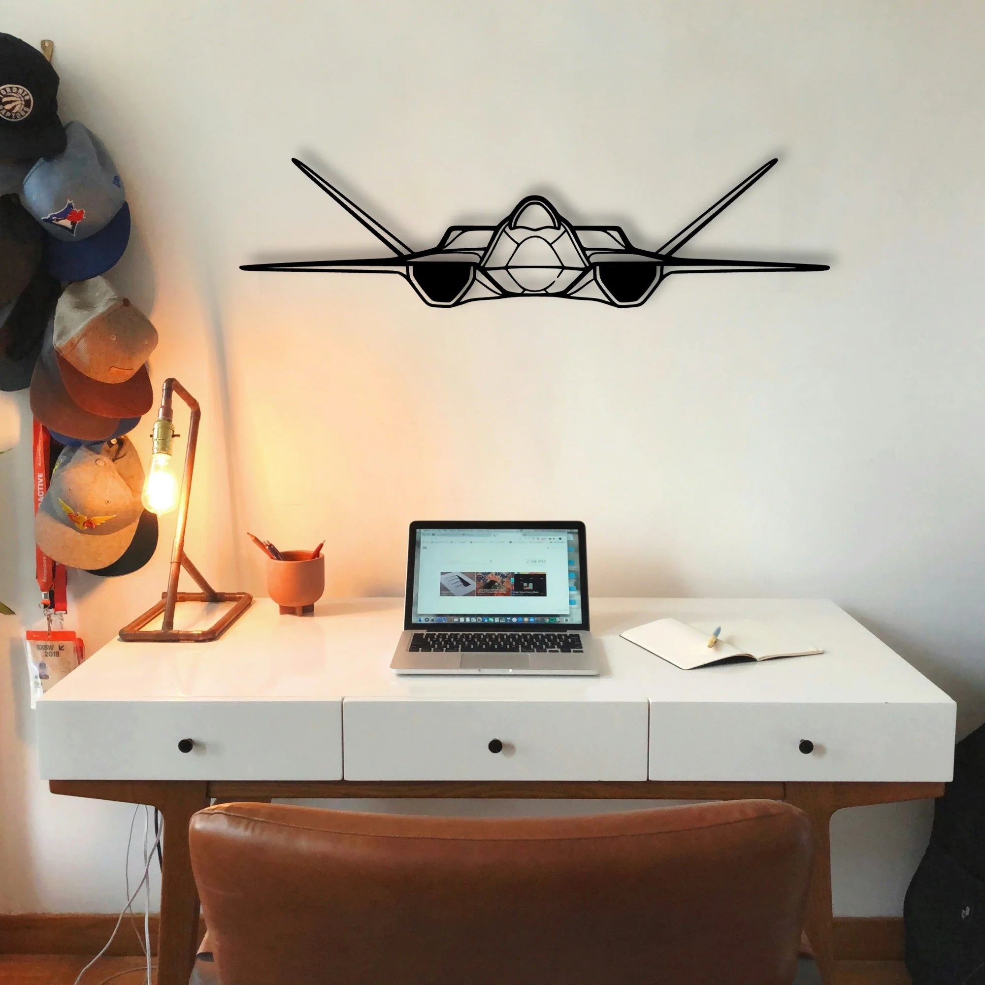 Yf 23 Classic Aircraft Silhouette Metal Wall Art - Tinvibe