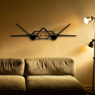 Yf 23 Classic Aircraft Silhouette Metal Wall Art - Tinvibe