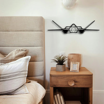 Yf 23 Classic Aircraft Silhouette Metal Wall Art - Tinvibe